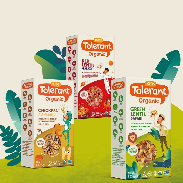 Tolerant® Launches New Line of Organic Plant-Based Pasta for Kids