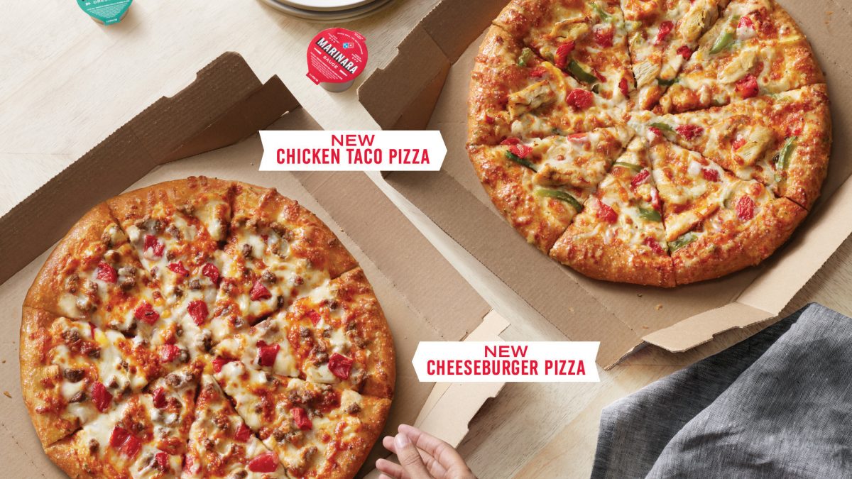 Creadas para Entrega: Domino’s® Ofrece Nuevas Pizzas de Taco de Pollo y de Hamburguesa con Queso