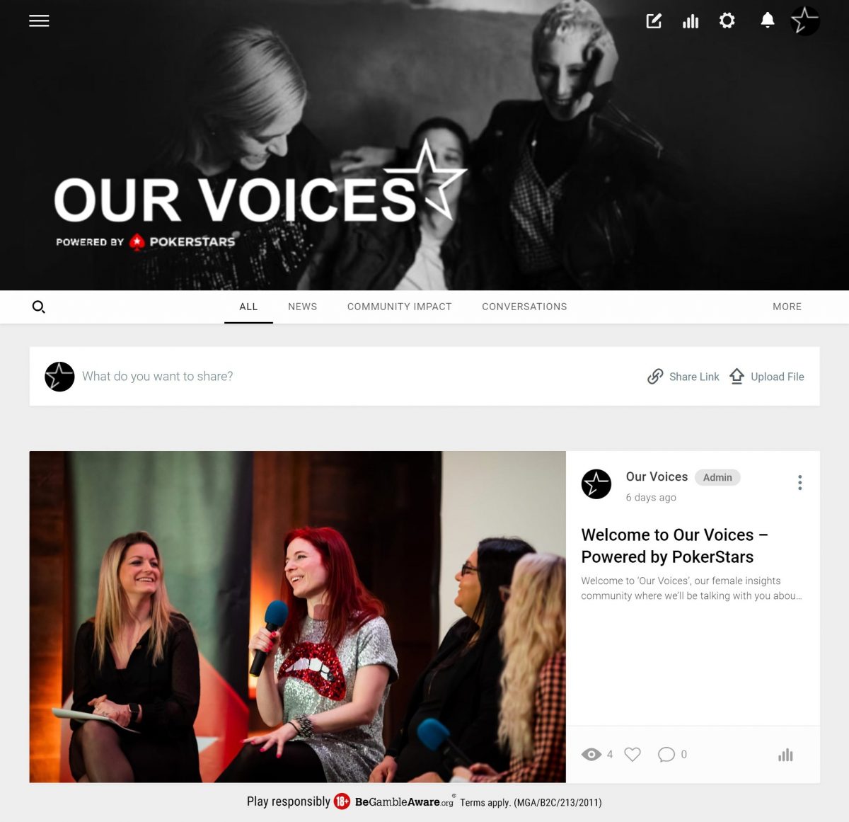 PokerStars launches female insights community, Our Voices, on International Women’s Day