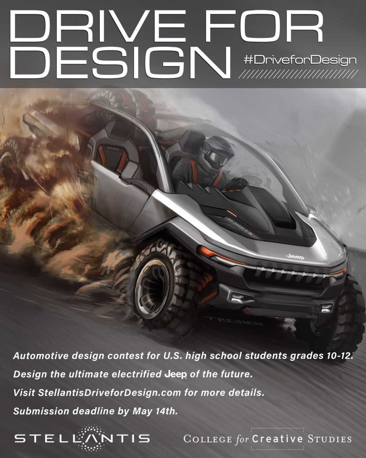 Ninth Annual Drive for Design Contest Challenges Students to Sketch Electrified Jeep® of the Future